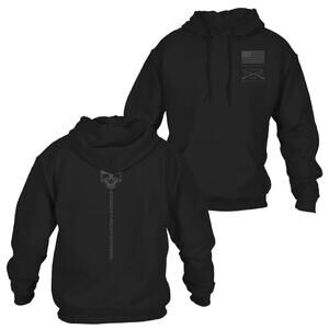 Grunt Style Mens Black This We'll Defend Skull Graphic Hoodie Size 2X